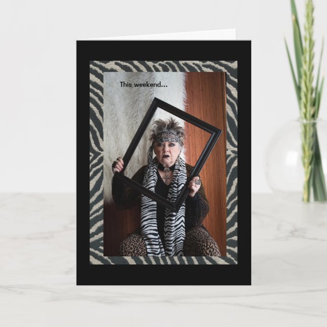 Cartão Halloween Humoroso, Ação de Graças e Férias (Frente)