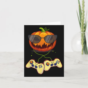 Cartão Halloween Jack O Lantern Gamer Boys Homens Engraça