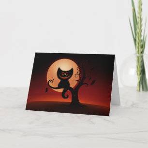 Cartão Halloween Kitten