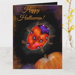 Cartão Halloween Ladybug