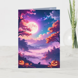 Cartão Halloween mágico moderno