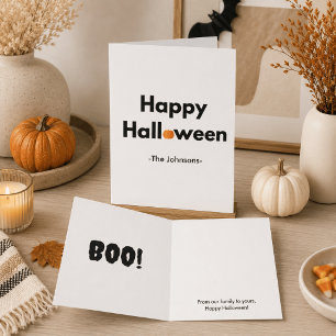 Cartão Halloween Moderno Minimalista - Personalizado
