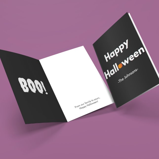 Cartão Halloween Moderno Minimalista - Personalizado (Criador carregado)