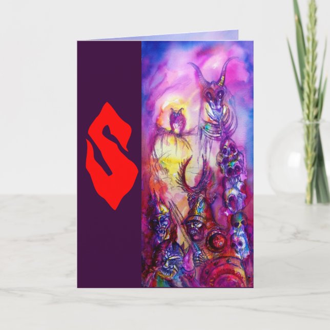 Cartão HALLOWEEN MONSTERS / ORK WAR Fantasy (Frente)