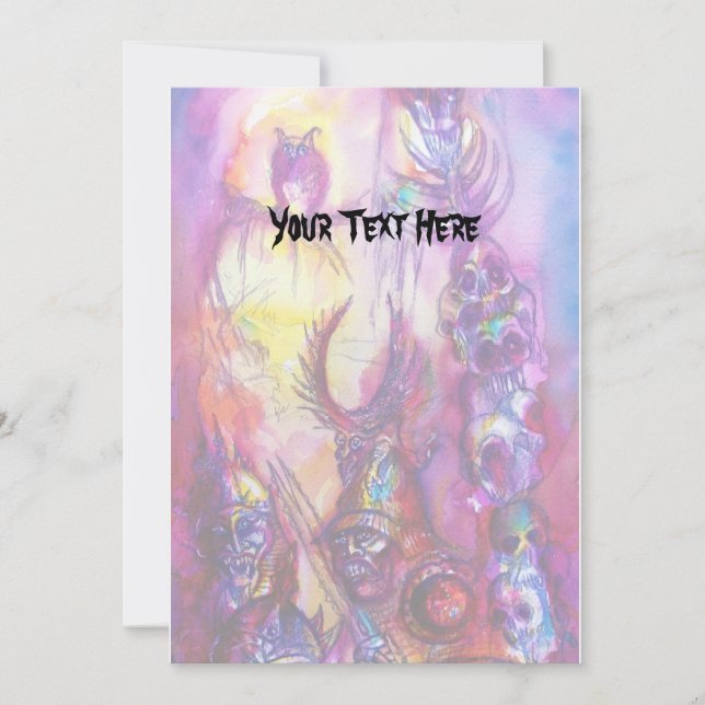 Cartão HALLOWEEN MONSTERS / ORK WAR Fantasy (Frente)