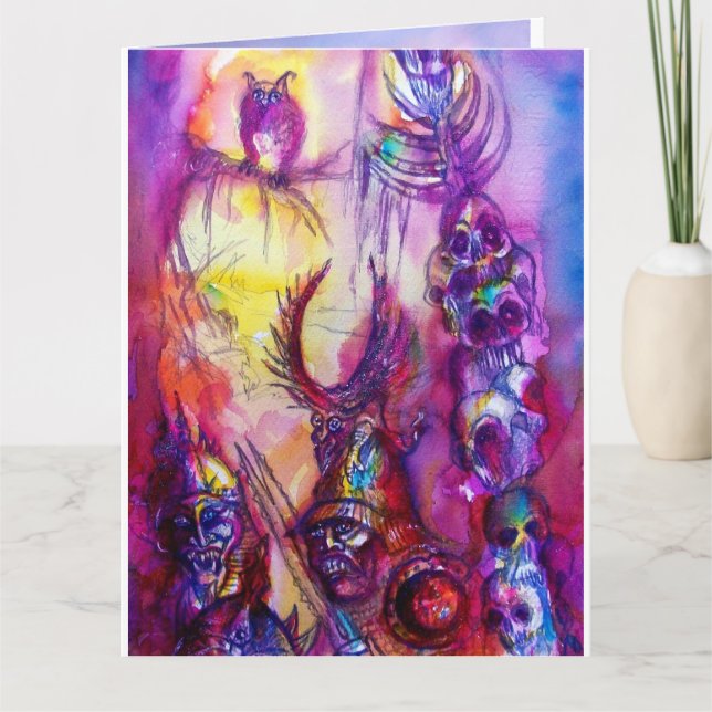 Cartão HALLOWEEN MONSTERS / ORK WAR Fantasy (Frente)