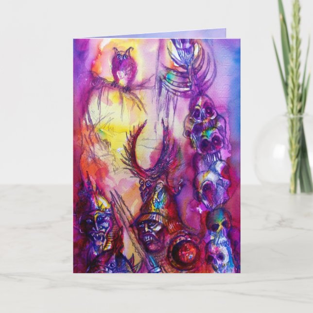 Cartão HALLOWEEN MONSTERS / ORK WAR Fantasy (Frente)