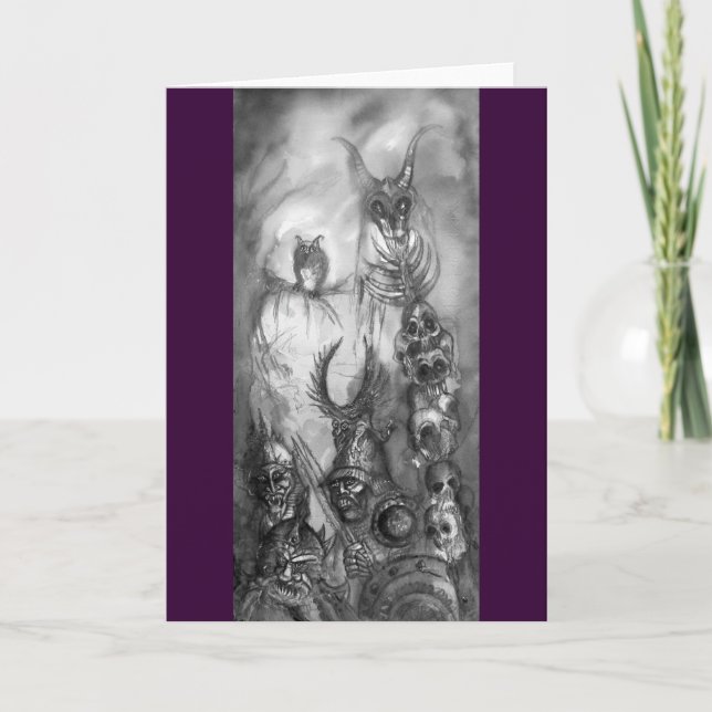 Cartão HALLOWEEN MONSTERS / ORK WAR Fantasy (Frente)