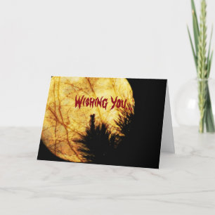 Cartão Halloween Moon Birthday