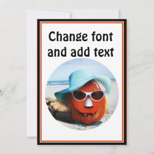 Cartão Halloween Na Praia