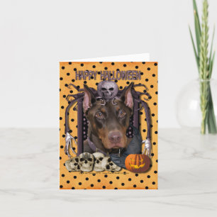 Cartão Halloween Nightmare - Doberman - Rocky