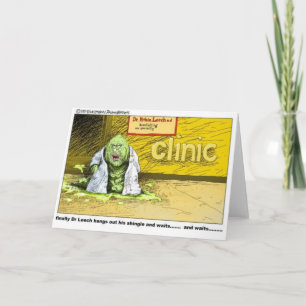 Cartão Halloween: O Dr. Leech não tem presentes engraça