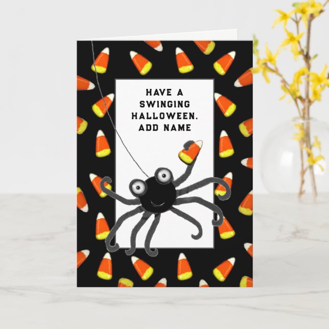 Cartão Halloween Personalizado (Flor Amarela)