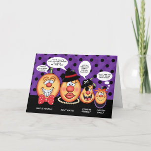 Cartão Halloween Personalizado Da Família De Bombas De B