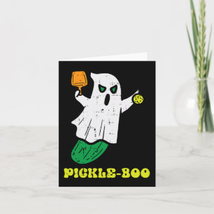 Cartão Halloween Pickleball Pickleball Boo Ghost Costume