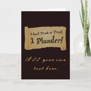 Cartão Halloween Pirate Plunder