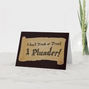 Cartão Halloween Pirate Plunder