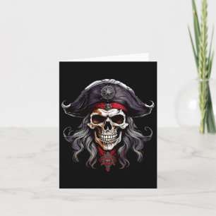 Cartão Halloween Pirate Skull