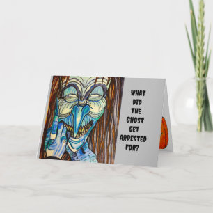 CARTÃO HALLOWEEN PORQUE O FANTASMA FOI PRESO?