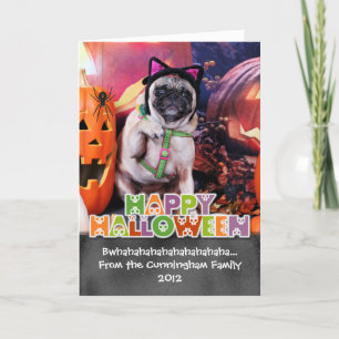 Cartão Halloween - Pug - Lily Lou