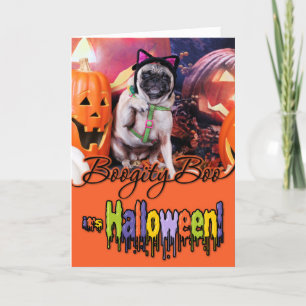 Cartão Halloween - Pug - Lily Lou