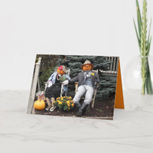Cartão Halloween Pumpkin Couple Anniversary