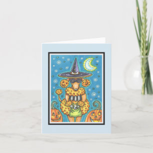 Cartão HALLOWEEN PUMPKIN POODLE NOTE GREETING CARD Verse