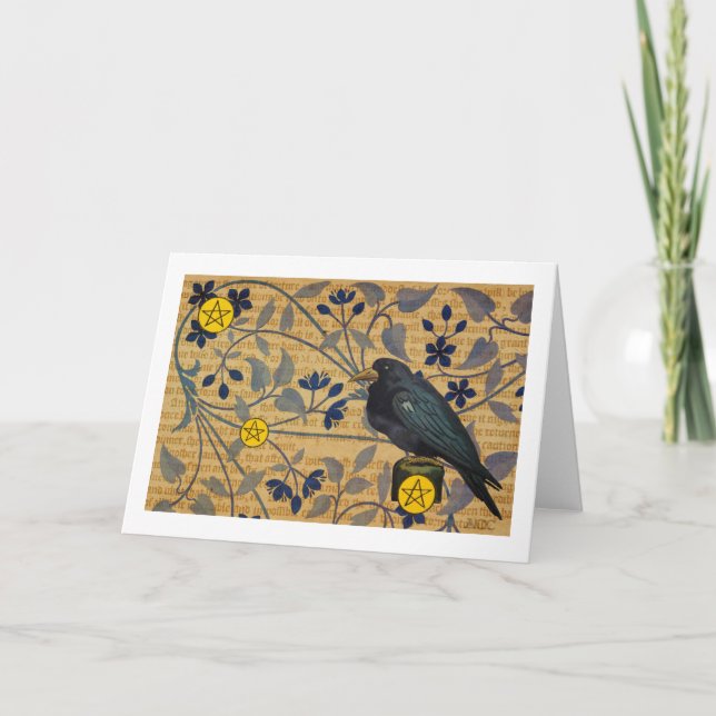Cartão Halloween Raven (Frente)