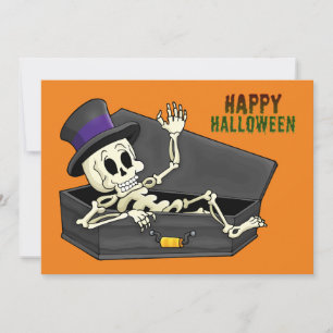 Cartão Halloween Skeleton