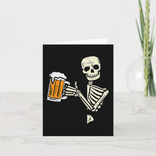 Cartão Halloween Skeleton Pai Engraçado Preguiçoso Costum