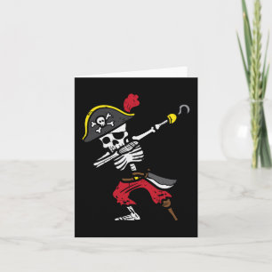 Cartão Halloween Skeleton Pirate Dab Costume Boy Tod
