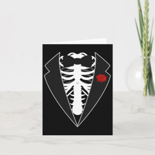 Cartão Halloween Skeleton Tuxedo Costume