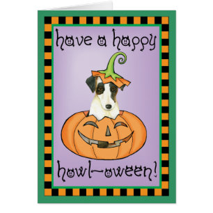Cartão Halloween Smooth Fox Terrier
