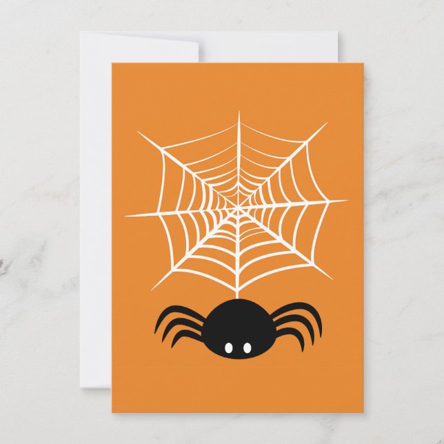 Cartão Halloween Spider Web (Frente)