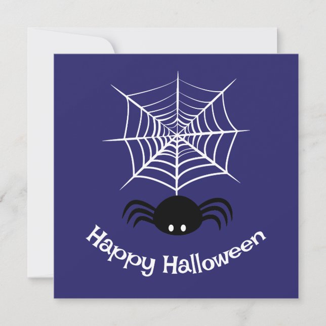 Cartão Halloween Spider Web (Frente)