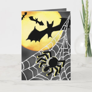 Cartão HALLOWEEN SPIDERS & BATS Card
