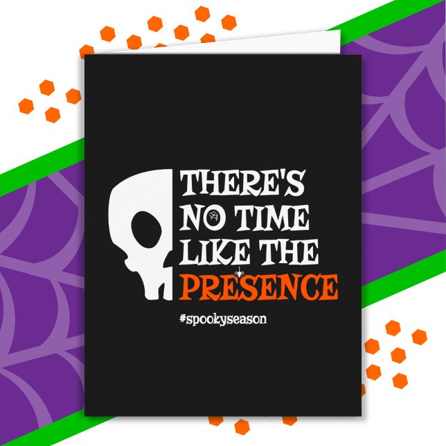 Cartão Halloween Spirit Spooky Skull Dia de as Bruxas eng (Criador carregado)