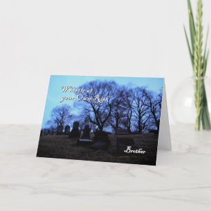 Cartão Halloween - Spooky Graveyard, for Brother