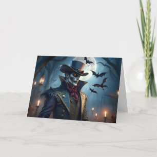 Cartão Halloween Steampunk Southern Gothic Zumbi