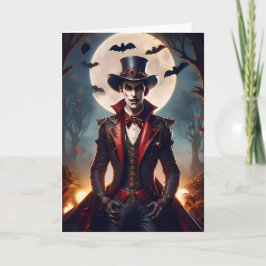Cartão Halloween Steampunk Vampire Zombie