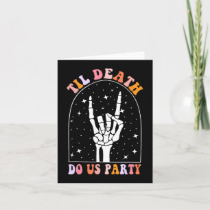 Cartão Halloween Til Death Do U Party Retro Bachelorette