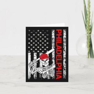 Cartão Halloween Usa Flag Skeleton vende homens mulheres