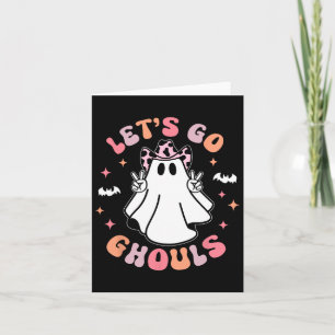 Cartão Halloween Vamos Ir Ghouls Fantasma Retro Costume W