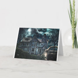 Cartão Halloween Victorian House