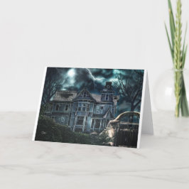 Cartão Halloween Victorian House