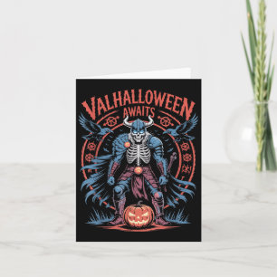 Cartão Halloween Viking Warrior - Running And Ravens - Va