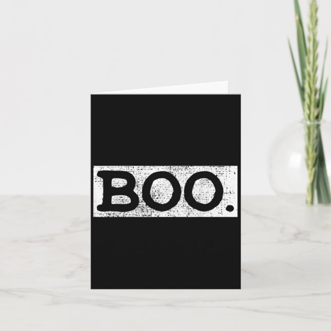 Cartão Halloween Vintage Boo Engraçado Presente (Frente)