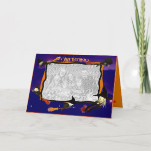 Cartão Halloween Witch Traffic (photo frame)