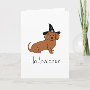 Cartão Hallowiener - Halloween Wiener Dog (Dachshund)
