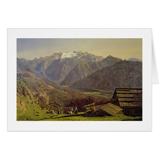 Cartão Hallstatter-Veja (óleo em canvas) (Frente Horizontal)